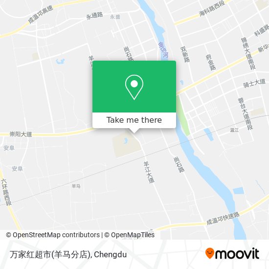 万家红超市(羊马分店) map