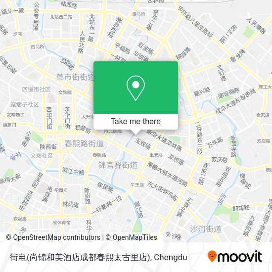 街电(尚锦和美酒店成都春熙太古里店) map