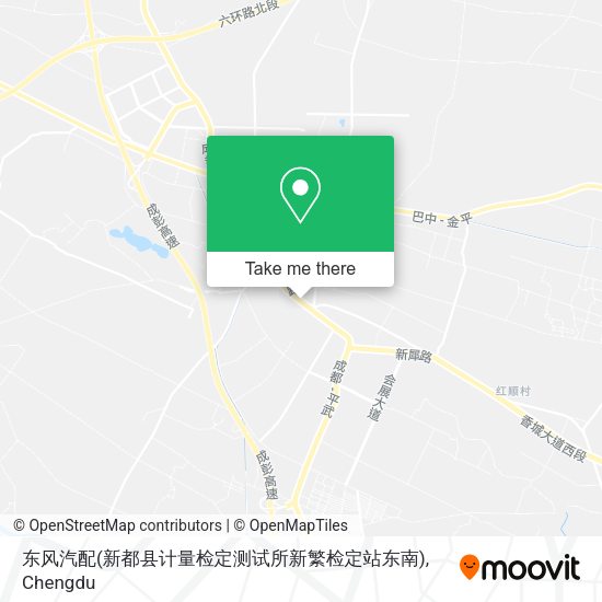 东风汽配(新都县计量检定测试所新繁检定站东南) map