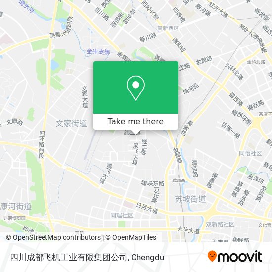 四川成都飞机工业有限集团公司 map