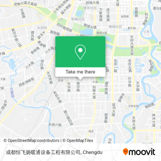 成都恒飞扬暖通设备工程有限公司 map