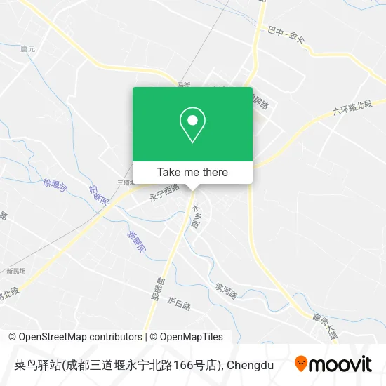 菜鸟驿站(成都三道堰永宁北路166号店) map