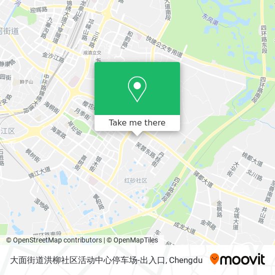 大面街道洪柳社区活动中心停车场-出入口 map