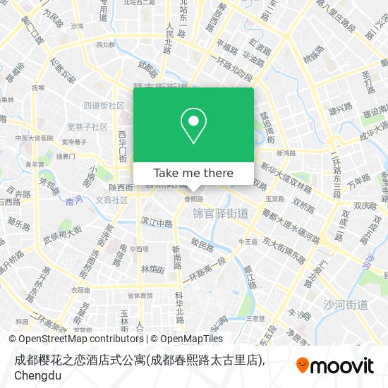 成都樱花之恋酒店式公寓(成都春熙路太古里店) map