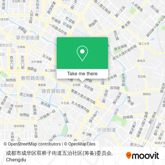成都市成华区双桥子街道五治社区(筹备)委员会 map