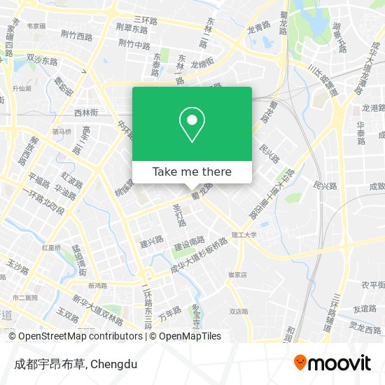 成都宇昂布草 map