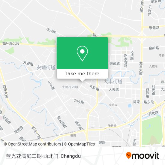 蓝光花满庭二期-西北门 map