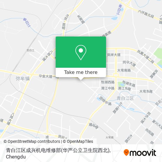 青白江区成兴机电维修部(华严公立卫生院西北) map