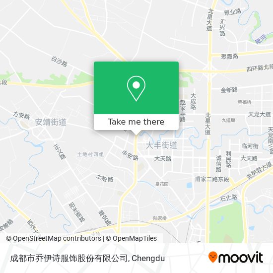 成都市乔伊诗服饰股份有限公司 map