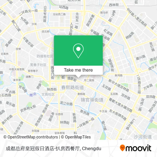 成都总府皇冠假日酒店-扒房西餐厅 map