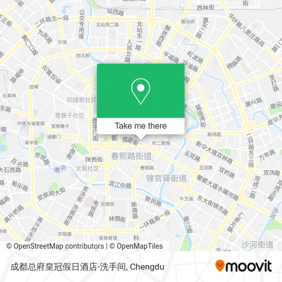 成都总府皇冠假日酒店-洗手间 map