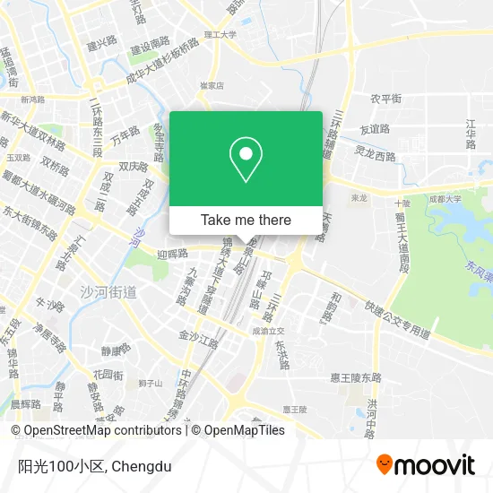 阳光100小区 map