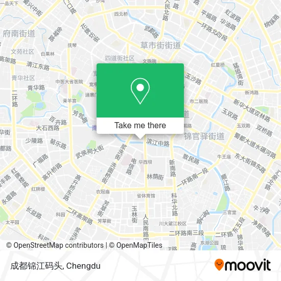 成都锦江码头 map