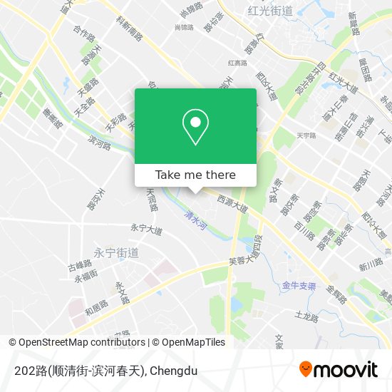 202路(顺清街-滨河春天) map