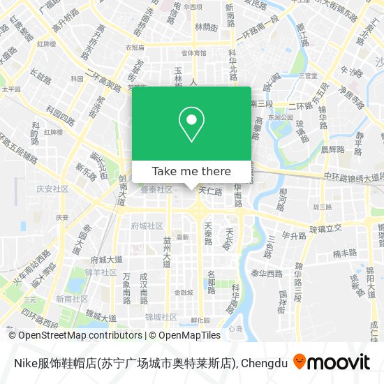 Nike服饰鞋帽店(苏宁广场城市奥特莱斯店) map