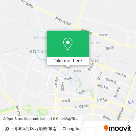 源上湾国际社区万融城-东南门 map