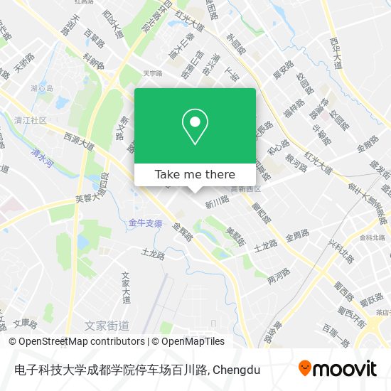 电子科技大学成都学院停车场百川路 map