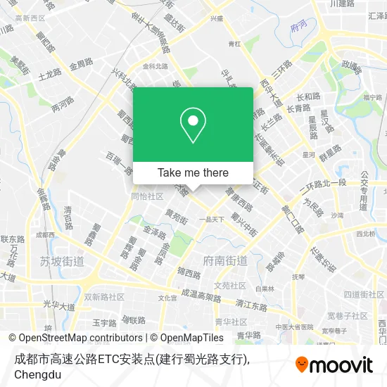成都市高速公路ETC安装点(建行蜀光路支行) map