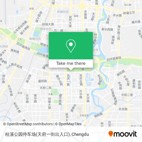 桂溪公园停车场(天府一街出入口) map