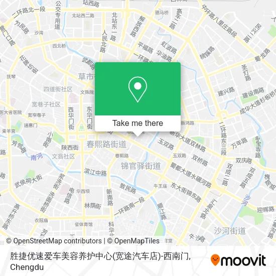 胜捷优速爱车美容养护中心(宽途汽车店)-西南门 map