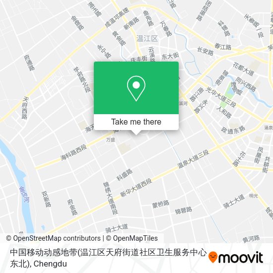 中国移动动感地带(温江区天府街道社区卫生服务中心东北) map