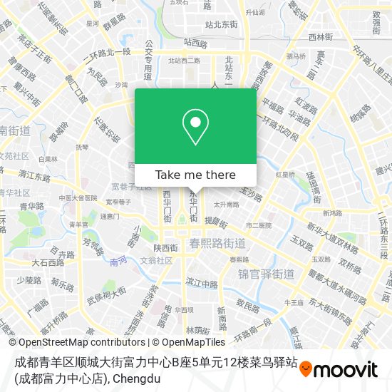 成都青羊区顺城大街富力中心B座5单元12楼菜鸟驿站(成都富力中心店) map