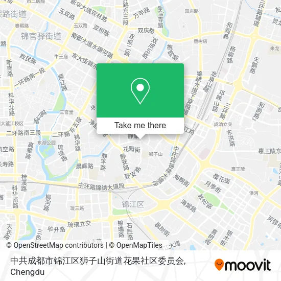 中共成都市锦江区狮子山街道花果社区委员会 map