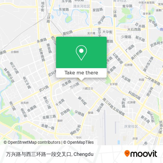 万兴路与西三环路一段交叉口 map