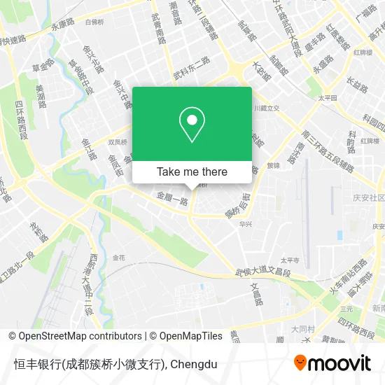 恒丰银行(成都簇桥小微支行) map