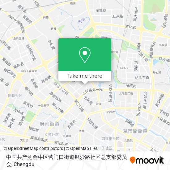 中国共产党金牛区营门口街道银沙路社区总支部委员会 map