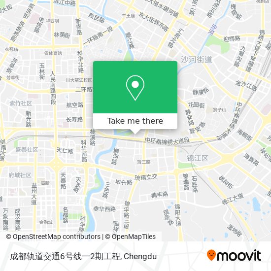 成都轨道交通6号线一2期工程 map