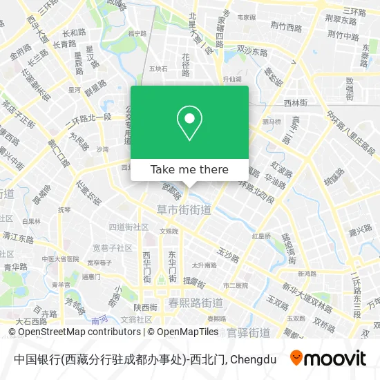 中国银行(西藏分行驻成都办事处)-西北门 map