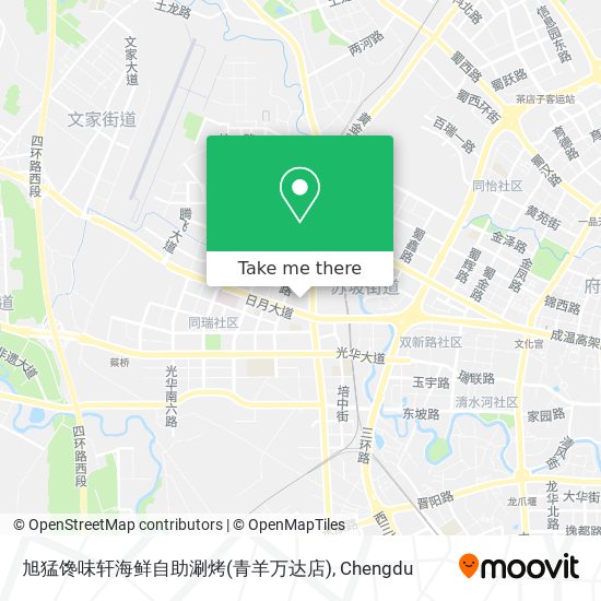 旭猛馋味轩海鲜自助涮烤(青羊万达店) map