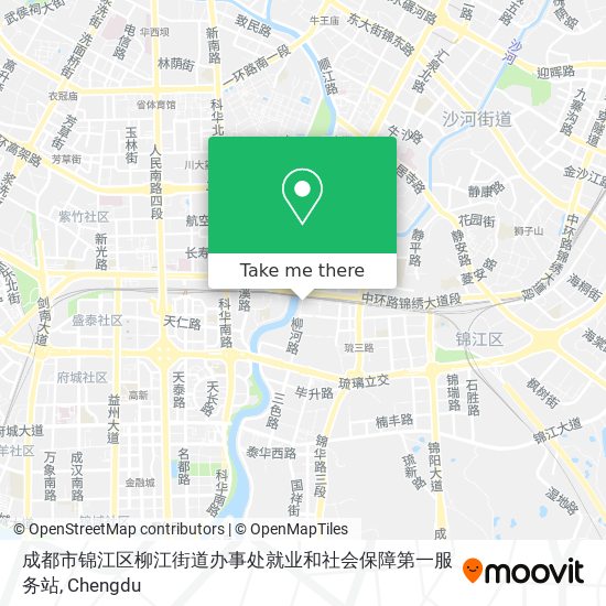 成都市锦江区柳江街道办事处就业和社会保障第一服务站 map