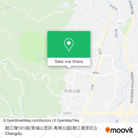 都江堰101路(青城山景区-离堆公园(都江堰景区)) map