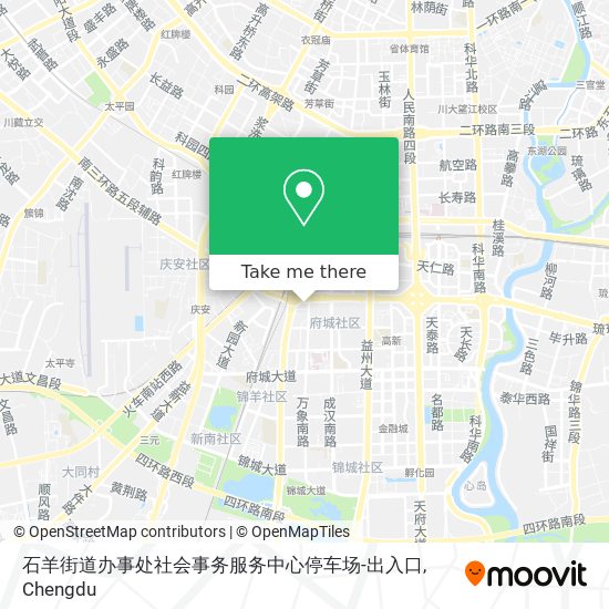石羊街道办事处社会事务服务中心停车场-出入口 map