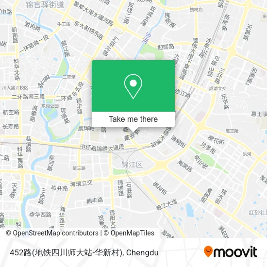 452路(地铁四川师大站-华新村) map