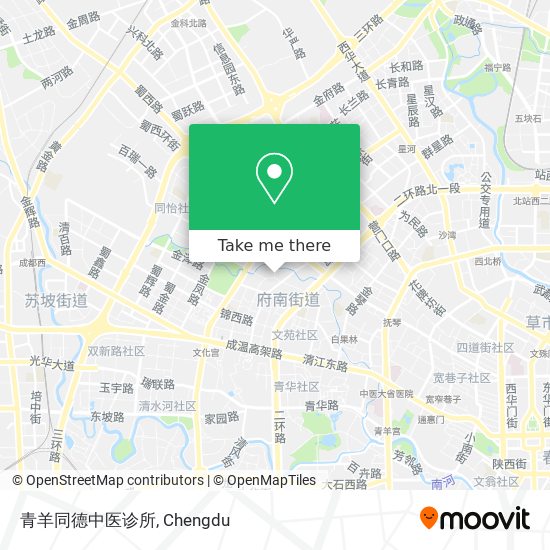 How To Get To 青羊同德中医诊所in 金牛区by Bus Or Metro