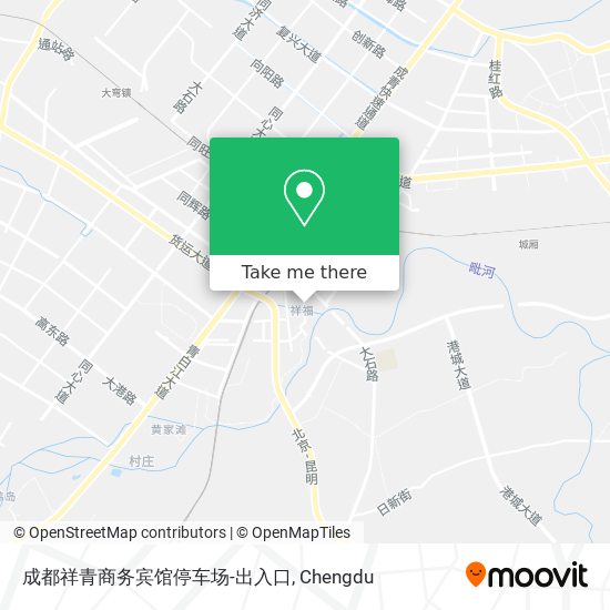 成都祥青商务宾馆停车场-出入口 map