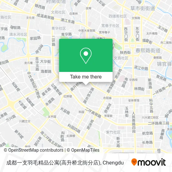 成都一支羽毛精品公寓(高升桥北街分店) map