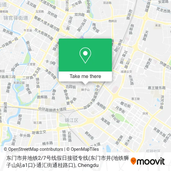 东门市井地铁2 / 7号线假日接驳专线(东门市井(地铁狮子山站a1口)-通汇街通桂路口) map