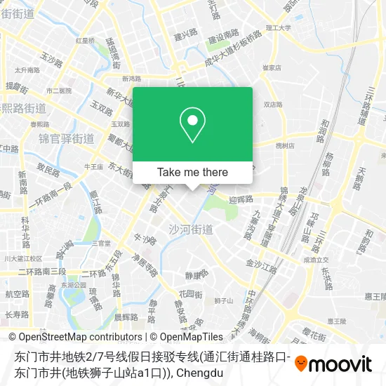 东门市井地铁2 / 7号线假日接驳专线(通汇街通桂路口-东门市井(地铁狮子山站a1口)) map