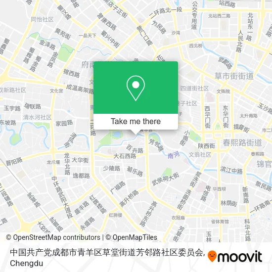 中国共产党成都市青羊区草堂街道芳邻路社区委员会 map