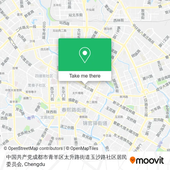 中国共产党成都市青羊区太升路街道玉沙路社区居民委员会 map