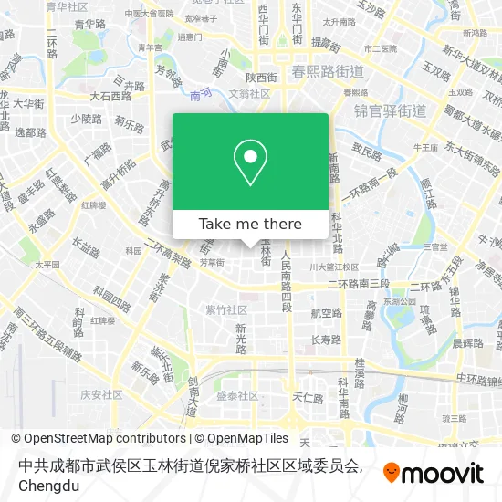 中共成都市武侯区玉林街道倪家桥社区区域委员会 map