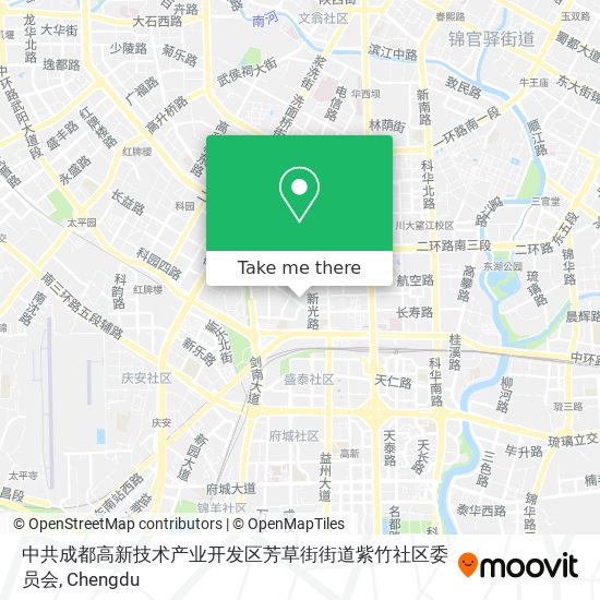 中共成都高新技术产业开发区芳草街街道紫竹社区委员会 map