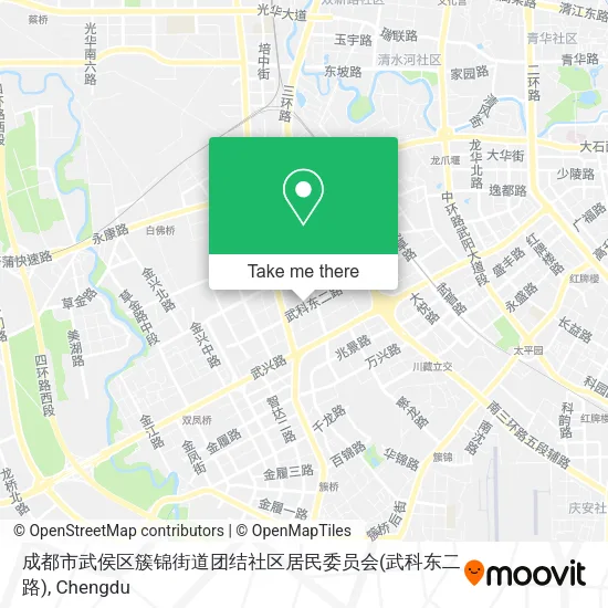 成都市武侯区簇锦街道团结社区居民委员会(武科东二路) map