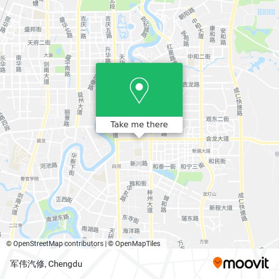 军伟汽修 map
