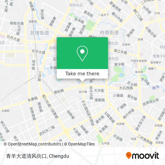 青羊大道清风街口 map
