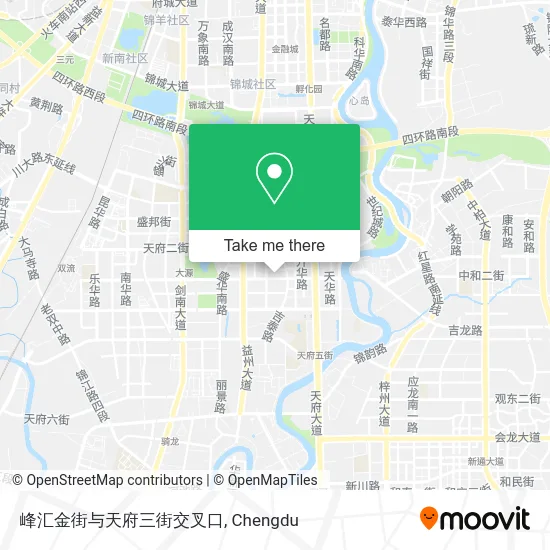 峰汇金街与天府三街交叉口 map